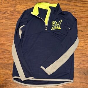 Kids Navy and Gray Quarter-Zip Sweatshirt